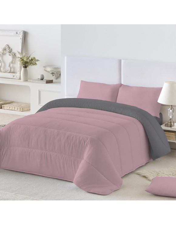 Edredón Nórdico Rosa/Gris