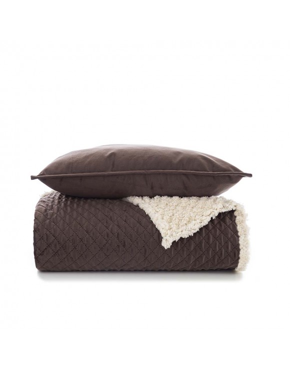 Manta Sherpa Velvet Marrón