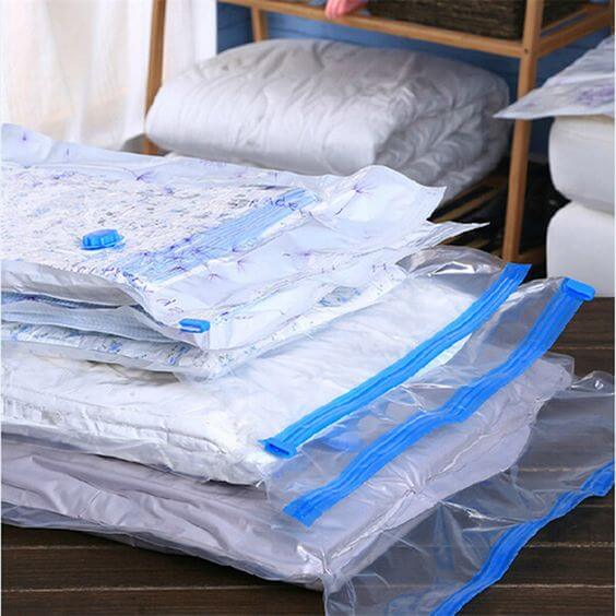 bolsas al vacío para guardar ropa de cama