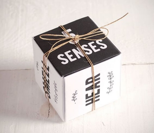 regalo para pareja caja 5 sentidos