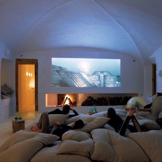 cine en casa con la familia