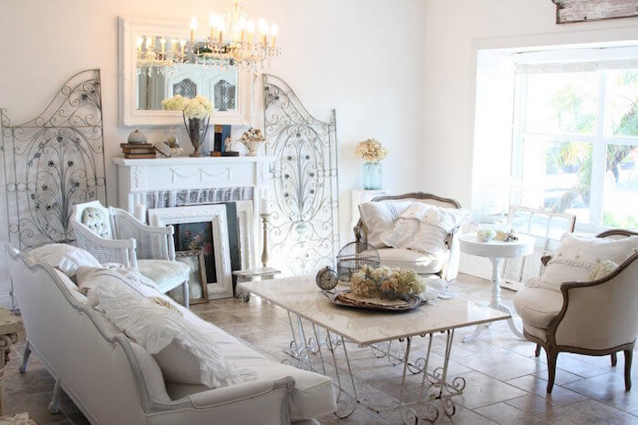 decoración salón comedor estilo shabby chic