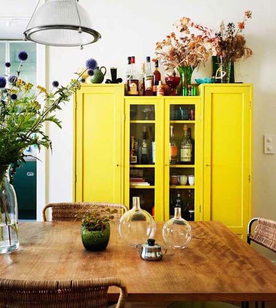 decoración color amarillo