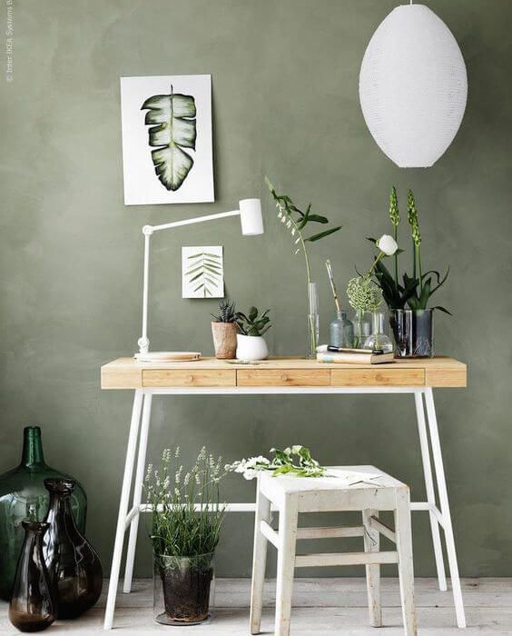 decoración color verde