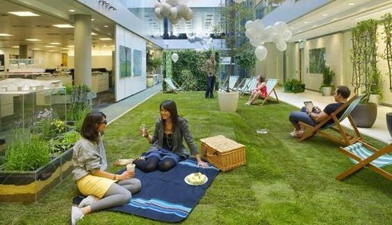 cafeterías con jardines